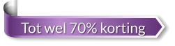 Tot wel 70% korting